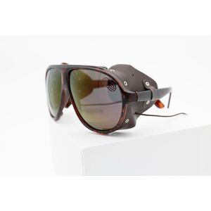 Bollé Aviator Sunglasses Tortoiseshell Side Shields Mirrored Lenses